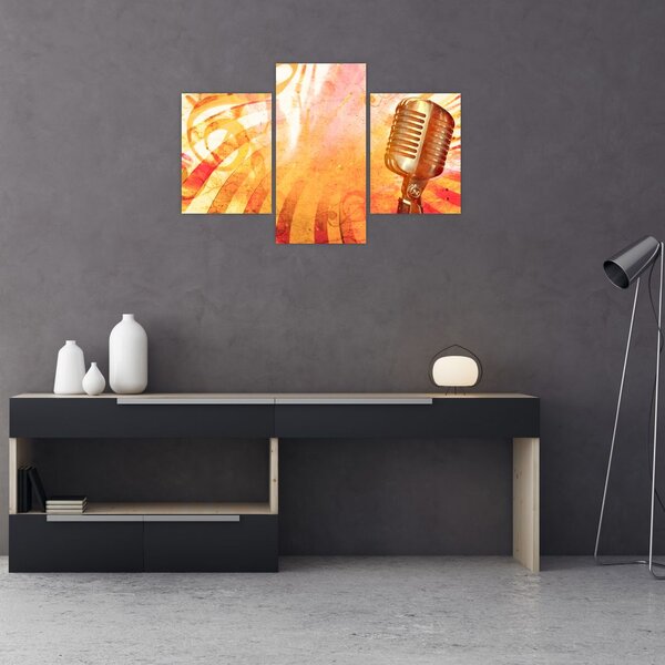 Tablou - Microfon retro (90x60 cm)