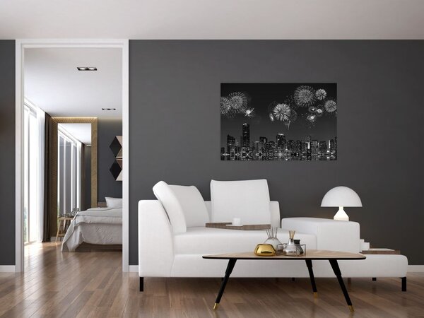 Tablou - Artificii in Miami (90x60 cm)