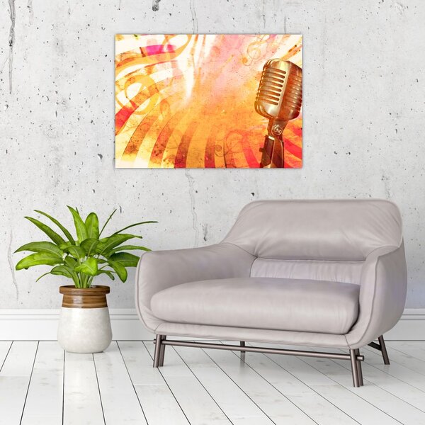 Tablou - Microfon retro (70x50 cm)