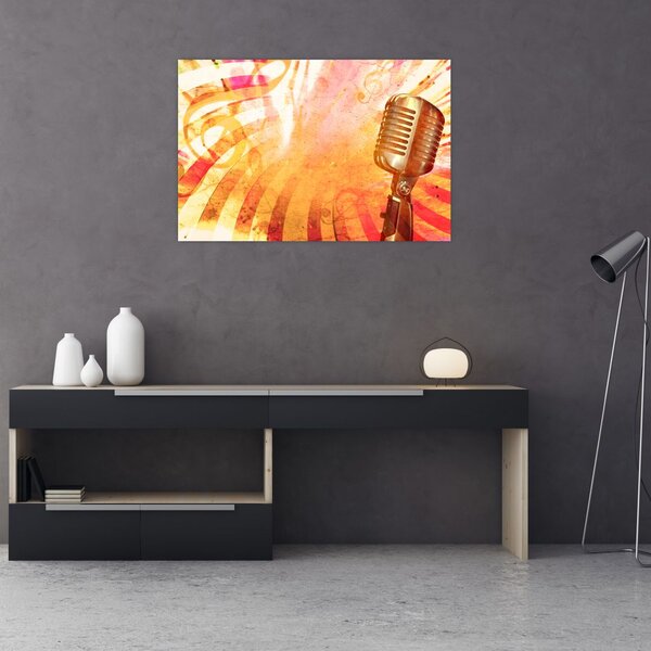Tablou - Microfon retro (90x60 cm)