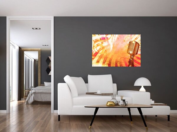 Tablou - Microfon retro (90x60 cm)