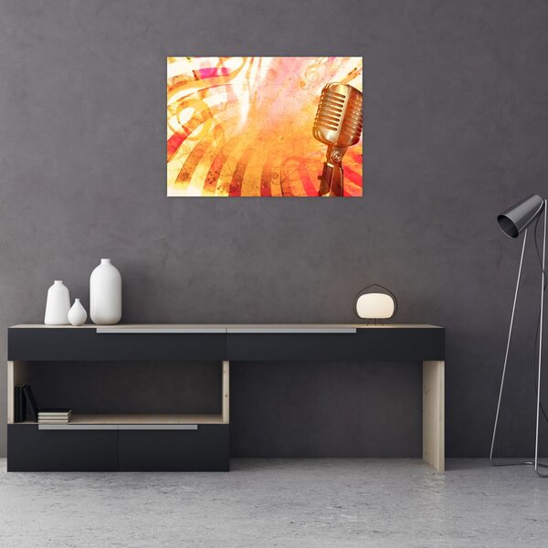 Tablou - Microfon retro (70x50 cm)