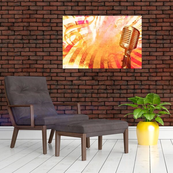 Tablou - Microfon retro (90x60 cm)