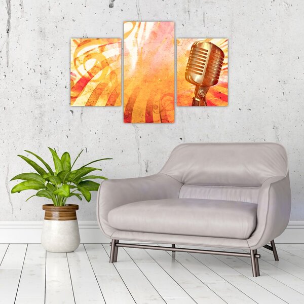 Tablou - Microfon retro (90x60 cm)