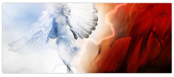 Tablou - Binele și răul (120x50 cm)