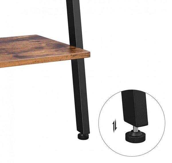 Raft tip Scară Model Colby, Maro rustic/Negru