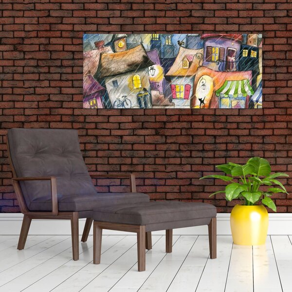 Tablou - Oraș western (120x50 cm)
