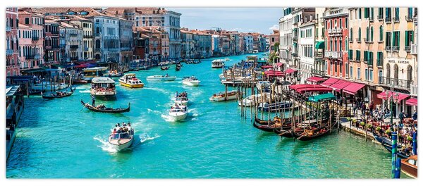 Tablou - Canalul Grande, Veneția, Italia (120x50 cm)