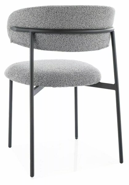 Scaun de masa gri ELTON cu picioare negre