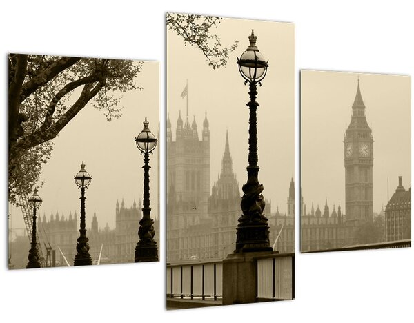 Tablou - Londra în ceață, Anglia (90x60 cm)