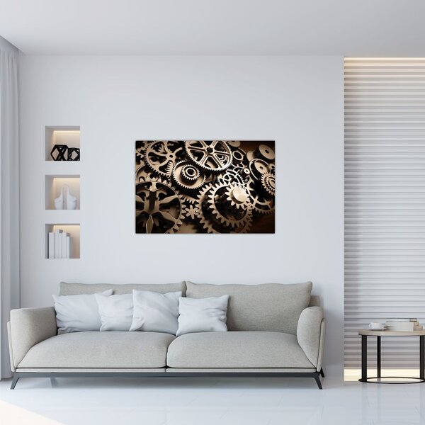 Tablou - Piese de ceas (90x60 cm)