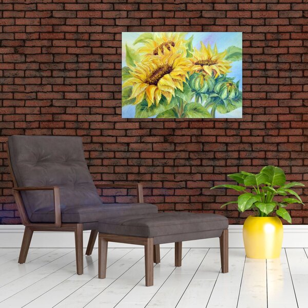 Tablou - Floarea soarelui înflorită (70x50 cm)