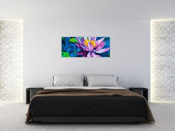 Tablou - Nufăr pe apă (120x50 cm)