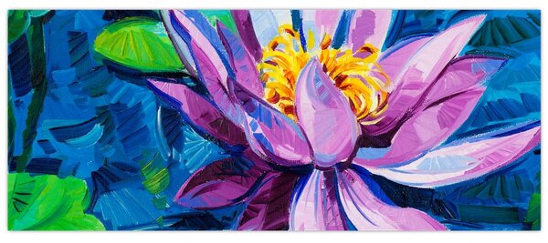 Tablou - Nufăr pe apă (120x50 cm)