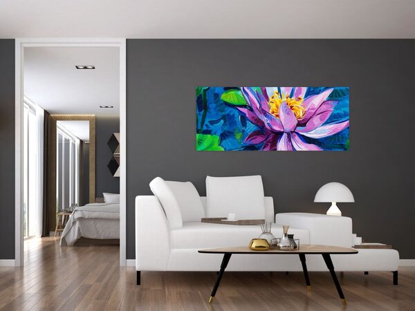 Tablou - Nufăr pe apă (120x50 cm)