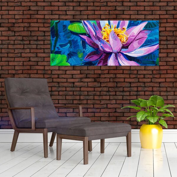 Tablou - Nufăr pe apă (120x50 cm)