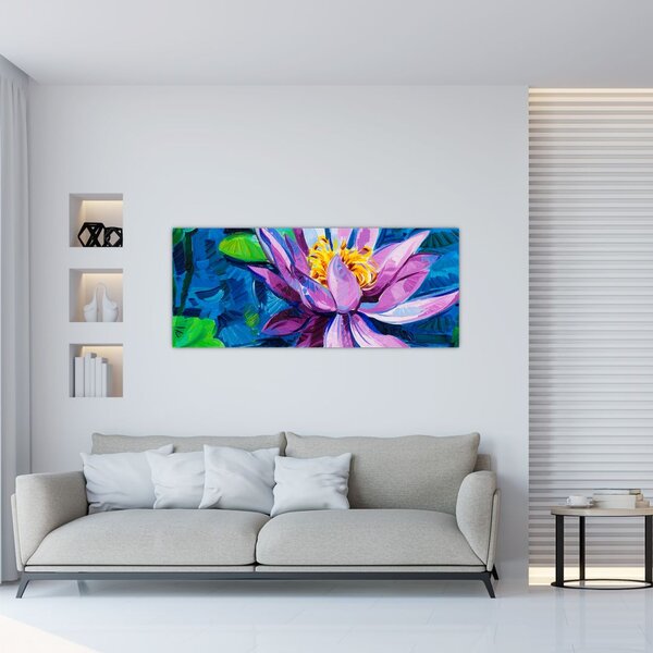 Tablou - Nufăr pe apă (120x50 cm)