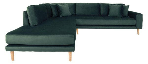 Coltar Lido, stânga, Verde Olive, 257x76x92 cm