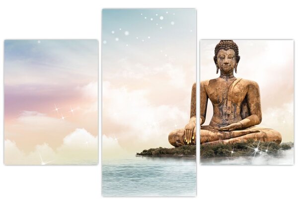 Tablou - Buddha care supraveghează pământul (90x60 cm)
