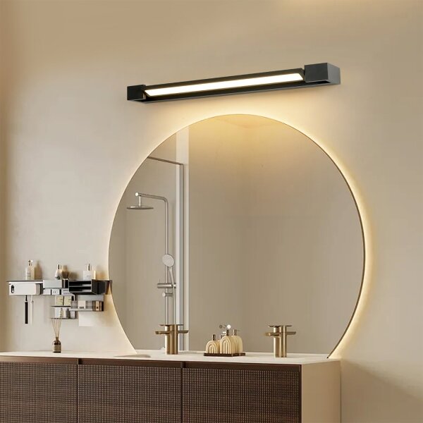 Brilagi-LED Iluminare pentru oglindă de baie AQUA LINE LED/18W/230V 60 cm IP44 negru