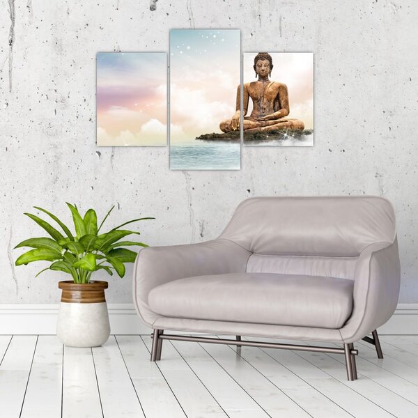 Tablou - Buddha care supraveghează pământul (90x60 cm)