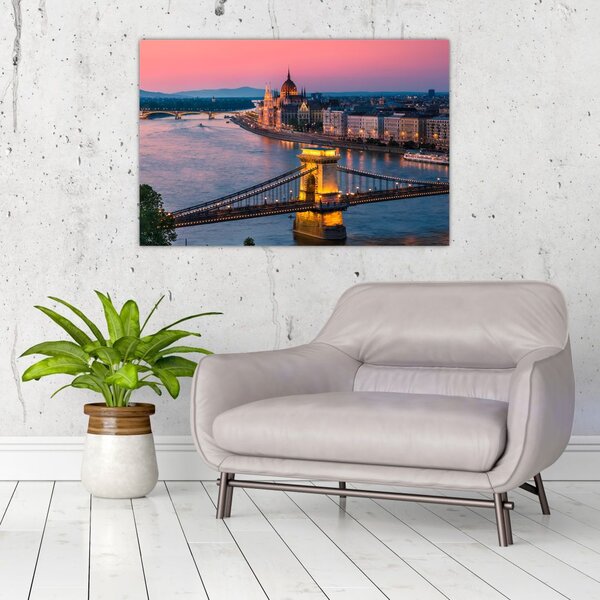 Tablou - Panorama orașului Budapesta, Ungaria (90x60 cm)