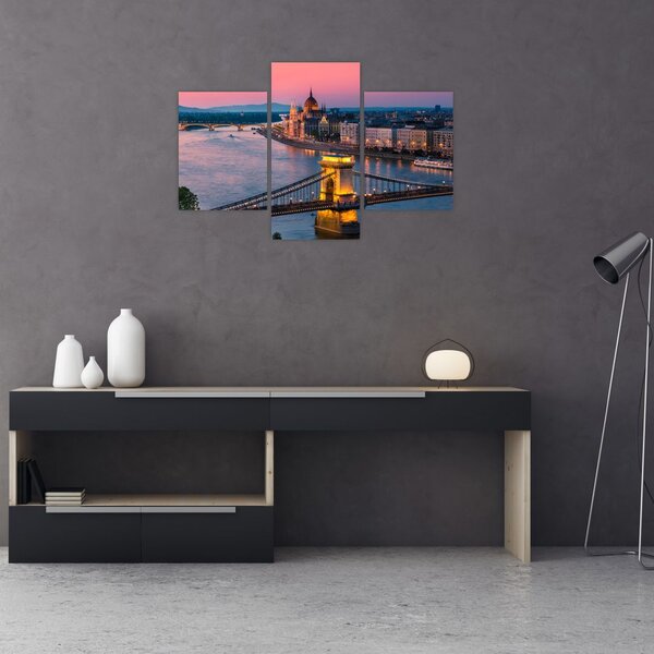 Tablou - Panorama orașului Budapesta, Ungaria (90x60 cm)