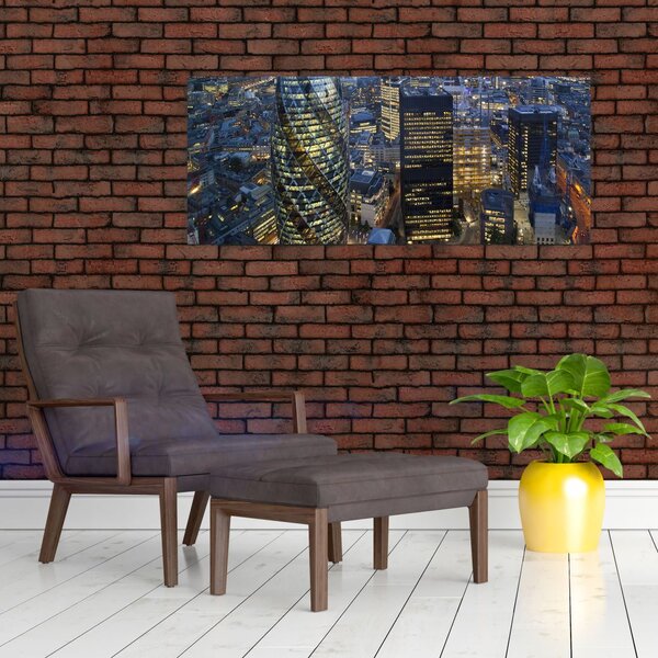 Tablou - Panorama de seară a Londrei (120x50 cm)
