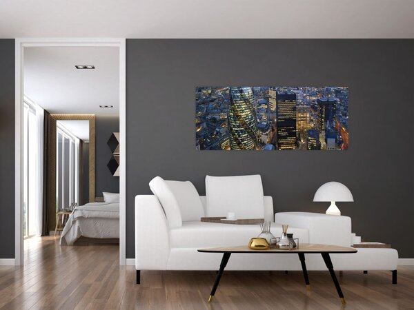 Tablou - Panorama de seară a Londrei (120x50 cm)