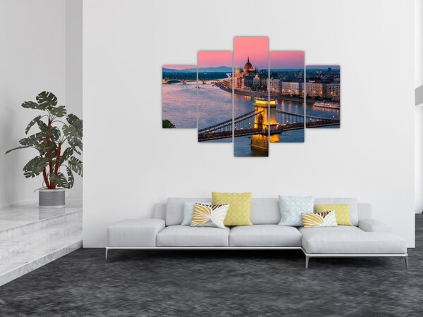 Tablou - Panorama orașului Budapesta, Ungaria (150x105 cm)