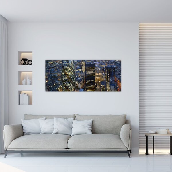 Tablou - Panorama de seară a Londrei (120x50 cm)