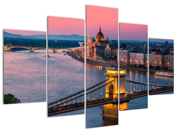 Tablou - Panorama orașului Budapesta, Ungaria (150x105 cm)