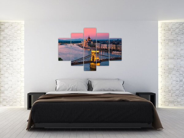 Tablou - Panorama orașului Budapesta, Ungaria (150x105 cm)
