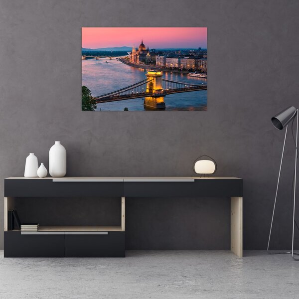 Tablou - Panorama orașului Budapesta, Ungaria (90x60 cm)