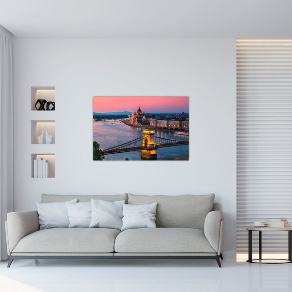 Tablou - Panorama orașului Budapesta, Ungaria (90x60 cm)