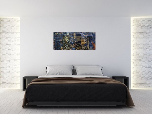 Tablou - Panorama de seară a Londrei (120x50 cm)