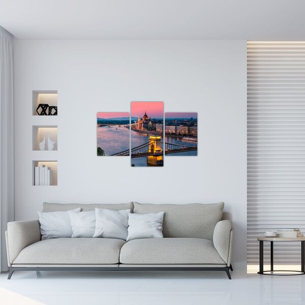 Tablou - Panorama orașului Budapesta, Ungaria (90x60 cm)