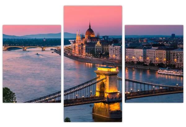 Tablou - Panorama orașului Budapesta, Ungaria (90x60 cm)
