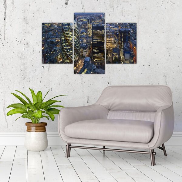 Tablou - Panorama de seară a Londrei (90x60 cm)