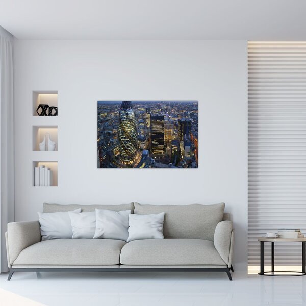 Tablou - Panorama de seară a Londrei (90x60 cm)