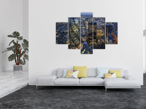 Tablou - Panorama de seară a Londrei (150x105 cm)