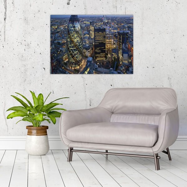 Tablou - Panorama de seară a Londrei (70x50 cm)