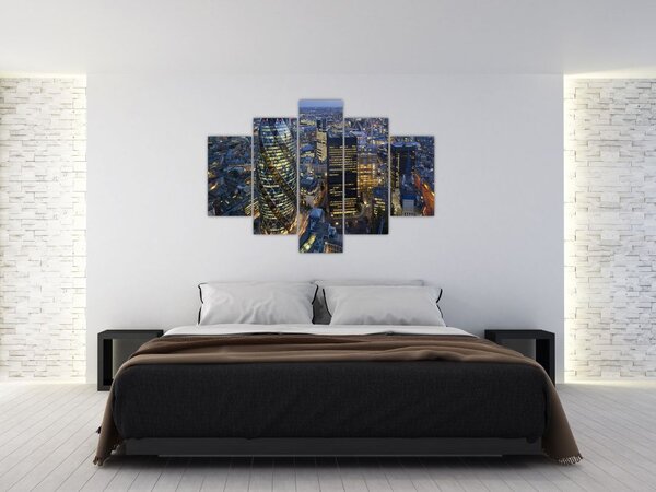 Tablou - Panorama de seară a Londrei (150x105 cm)
