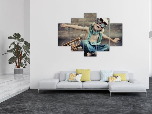 Tablou - Tânăr aviator (150x105 cm)