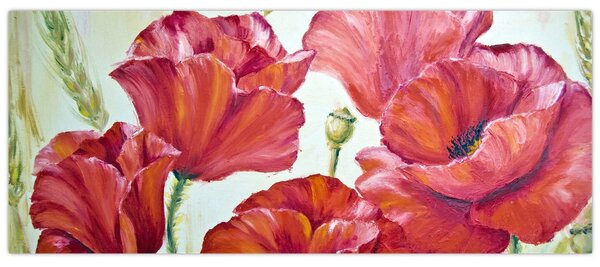 Tablou - Mac - flori (120x50 cm)