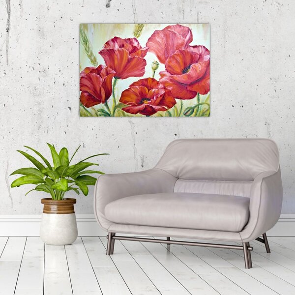 Tablou - Mac - flori (70x50 cm)