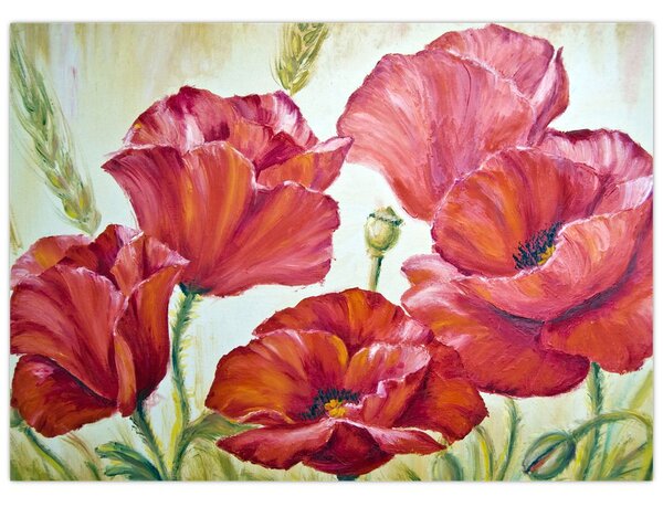 Tablou - Mac - flori (70x50 cm)