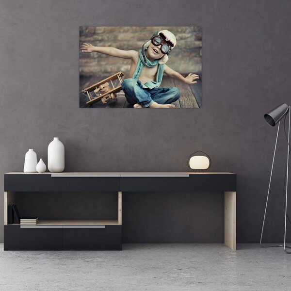 Tablou - Tânăr aviator (90x60 cm)