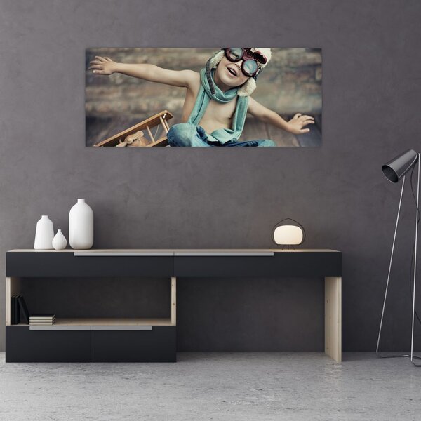 Tablou - Tânăr aviator (120x50 cm)
