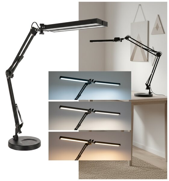 Brilagi - Lampă de birou LED reglabilă VARIO LED/15W/230V 3000-6000K neagră